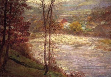  John Peintre - Matin sur l’eau vive Brookille Indiana John Ottis Adams Paysage